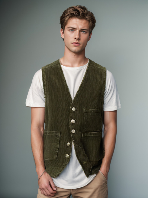 Men's Vest With Contemporary Flair