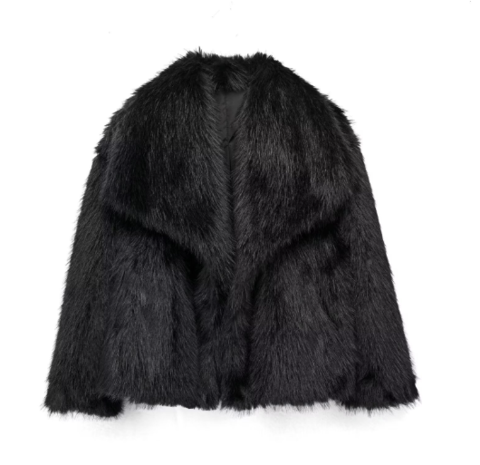 Elegant faux fur jacket