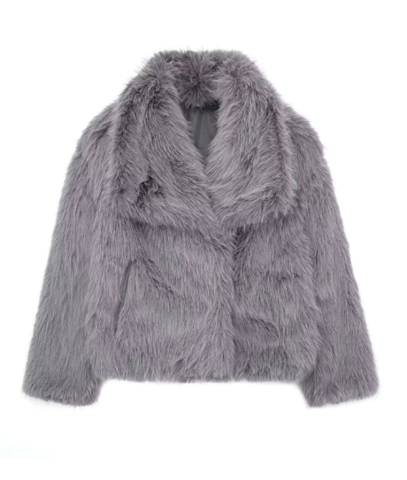 Elegant faux fur jacket