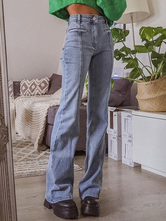 Retro star patch jeans