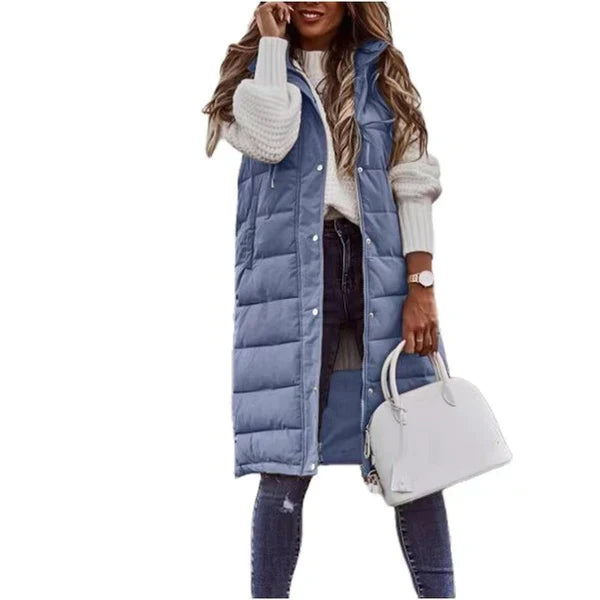 COTTON LONG COAT SLEEVELESS LOOSE JACKET