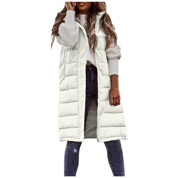 COTTON LONG COAT SLEEVELESS LOOSE JACKET