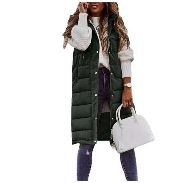 COTTON LONG COAT SLEEVELESS LOOSE JACKET