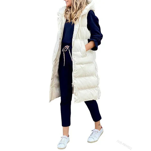 COTTON LONG COAT SLEEVELESS LOOSE JACKET