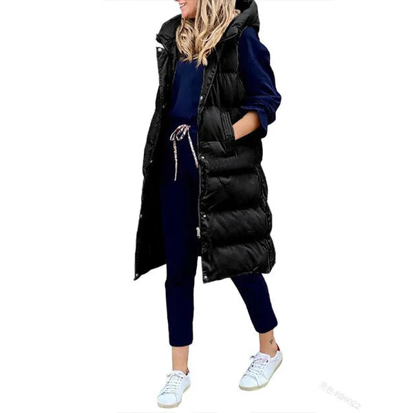 COTTON LONG COAT SLEEVELESS LOOSE JACKET