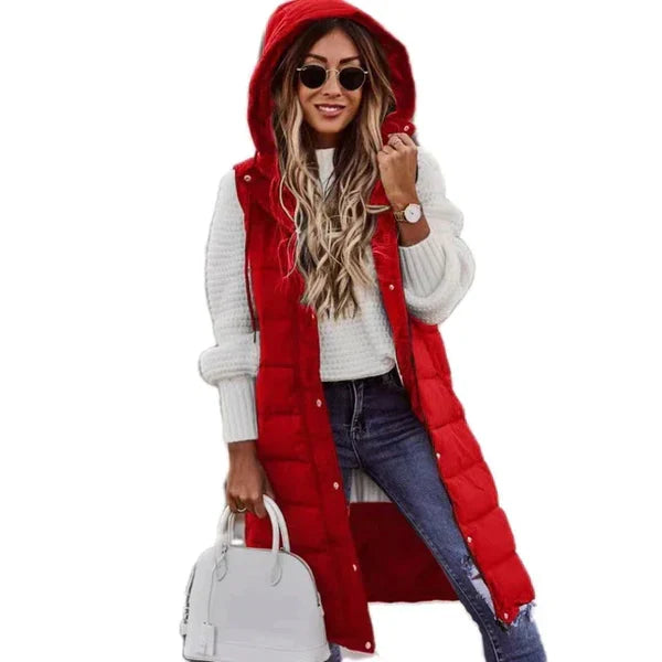 COTTON LONG COAT SLEEVELESS LOOSE JACKET