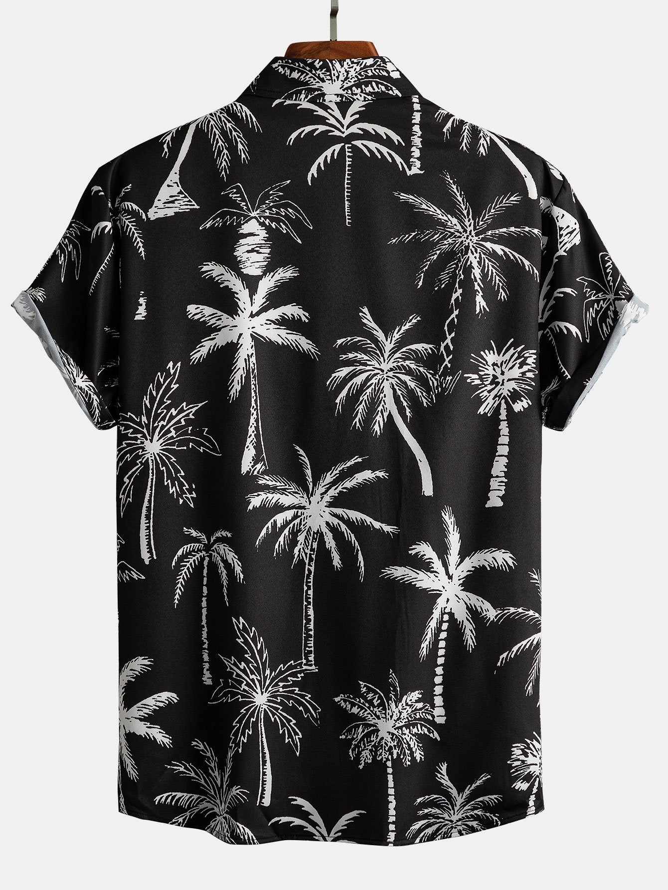 Palm Tree Print Button Up Shirt & Swim Shorts