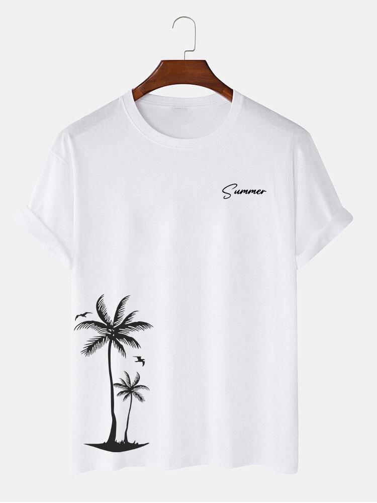 Summer Palm Tree Print T-Shirt & Swim Shorts