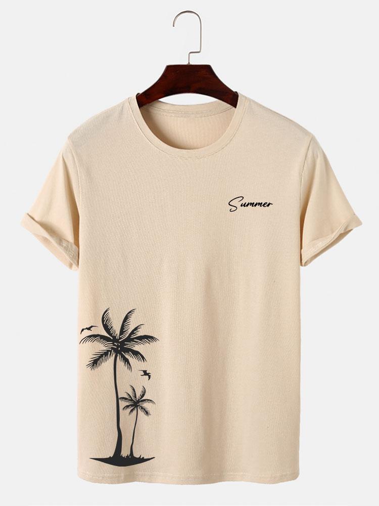 Summer Palm Tree Print T-Shirt & Swim Shorts