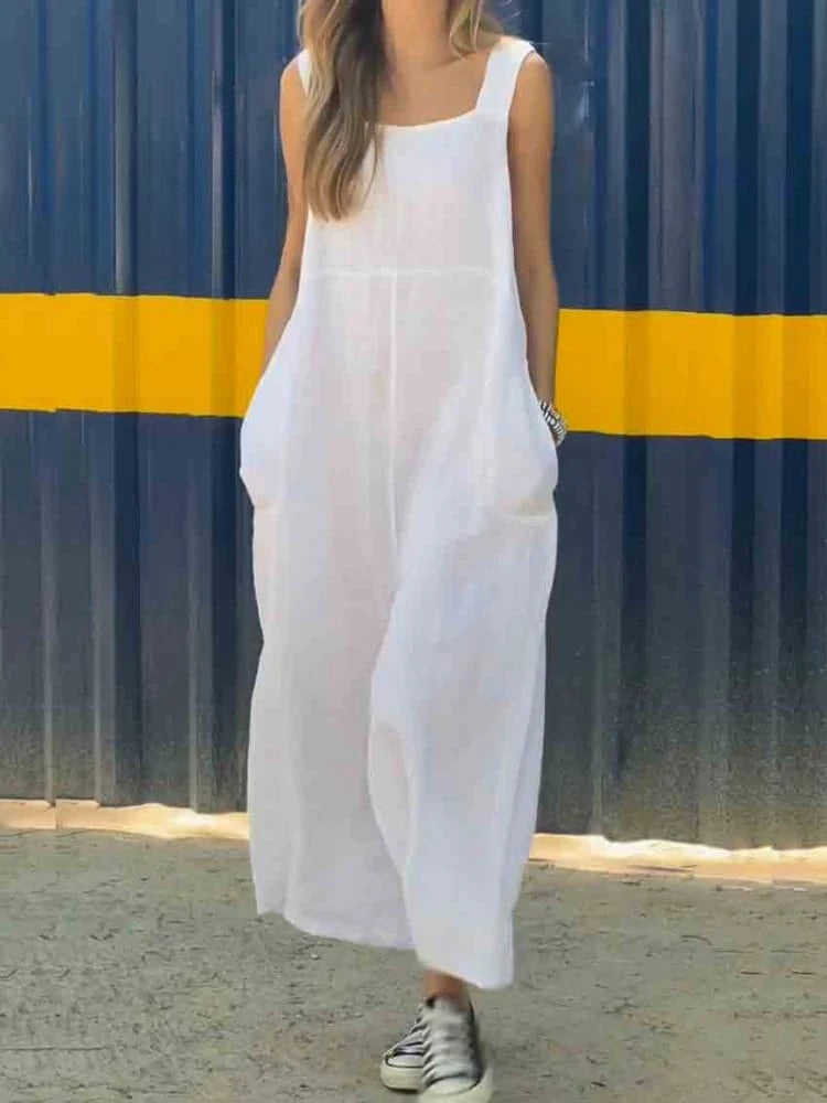 Ladies jumpsuit with wide leg