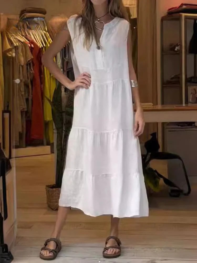 Cotton and linen dress