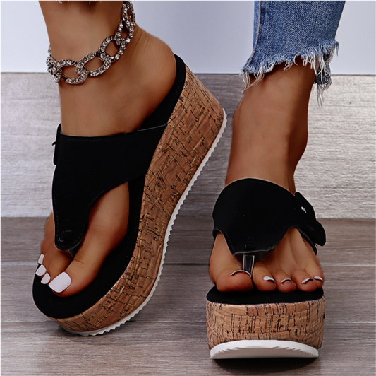 Summer sandals flip flop model high sole