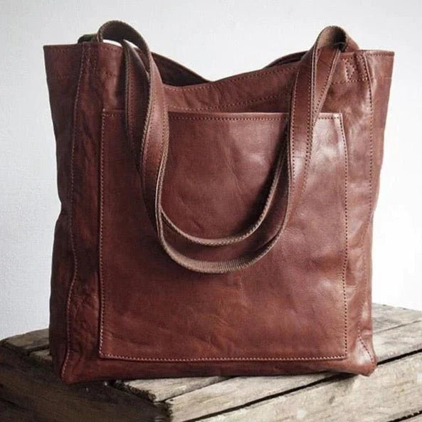 Leather shoulder bag