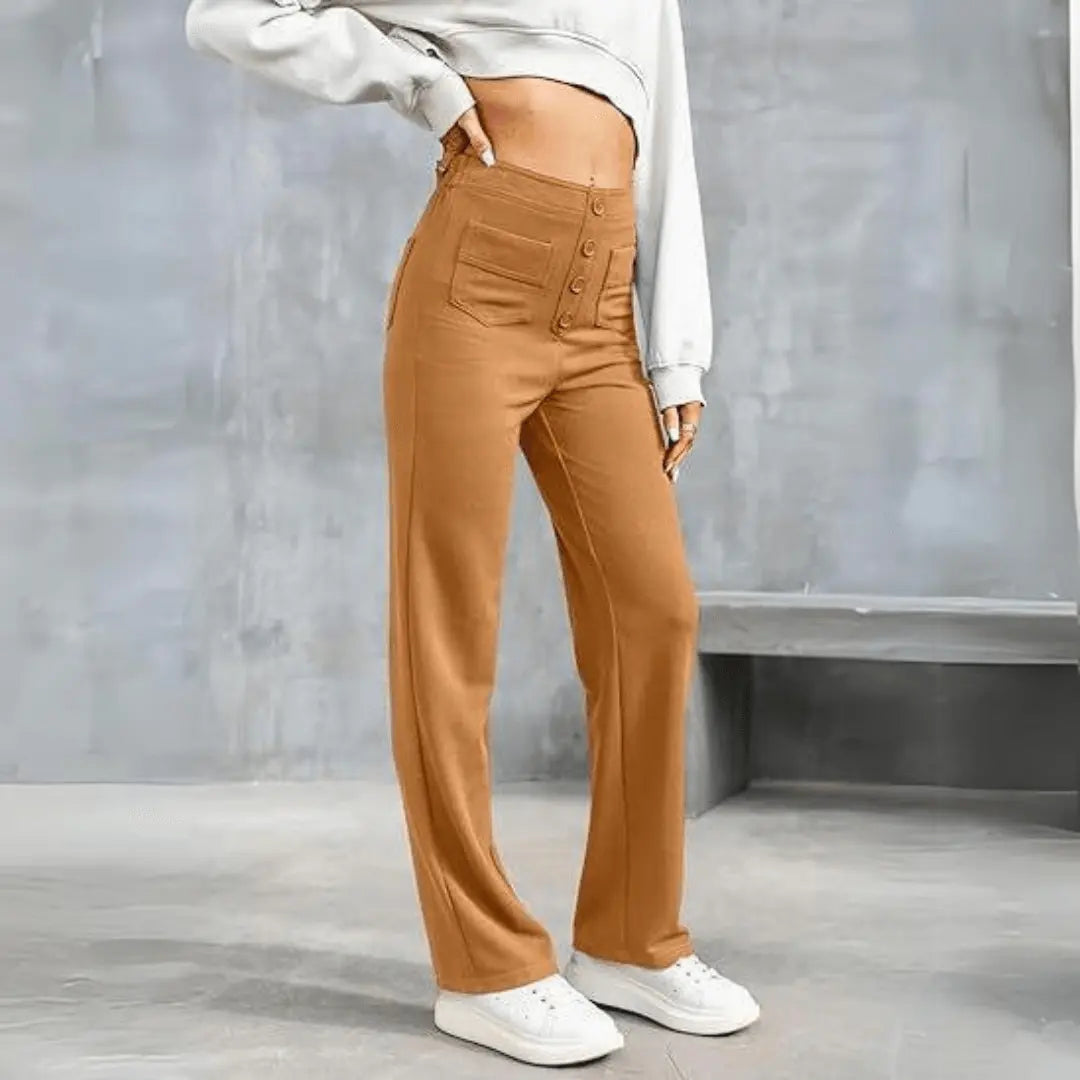 Casual high waist broek