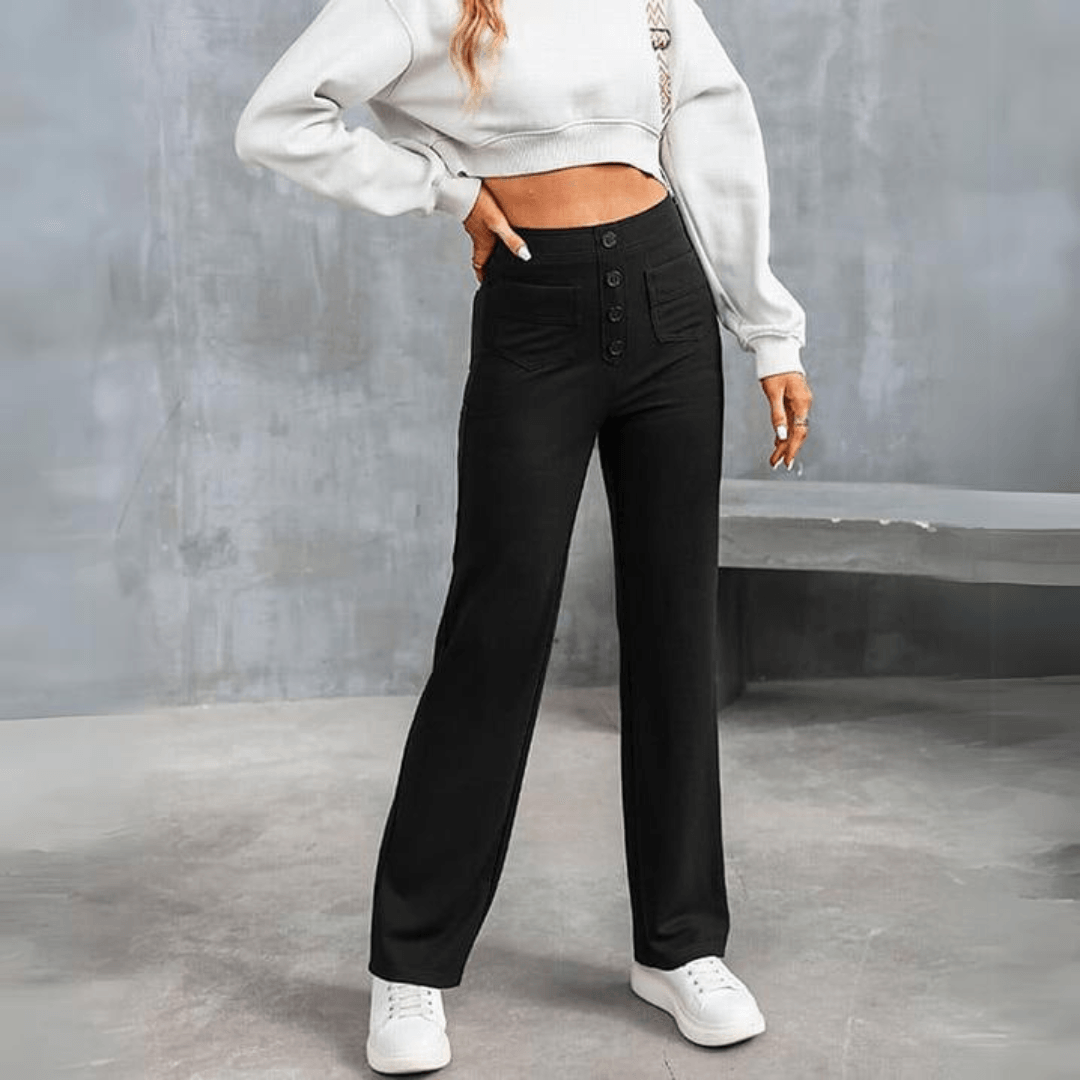 Casual high waist broek