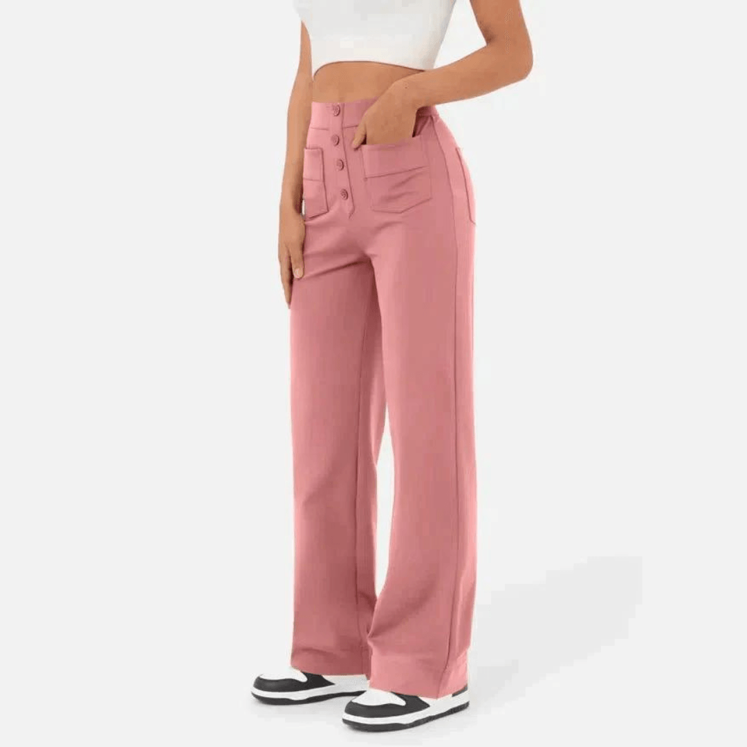 Casual high waist broek