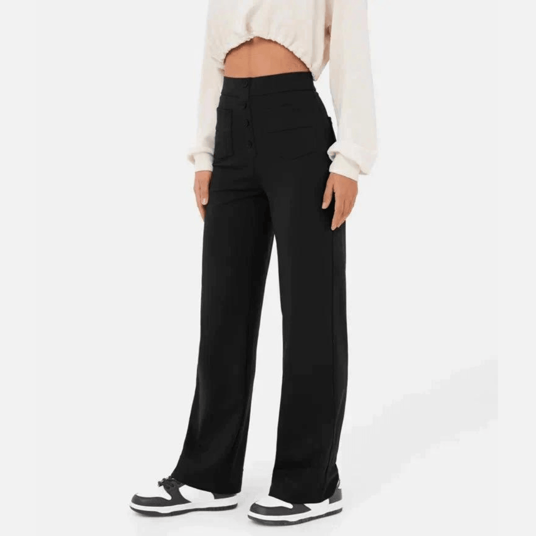 Casual high waist broek