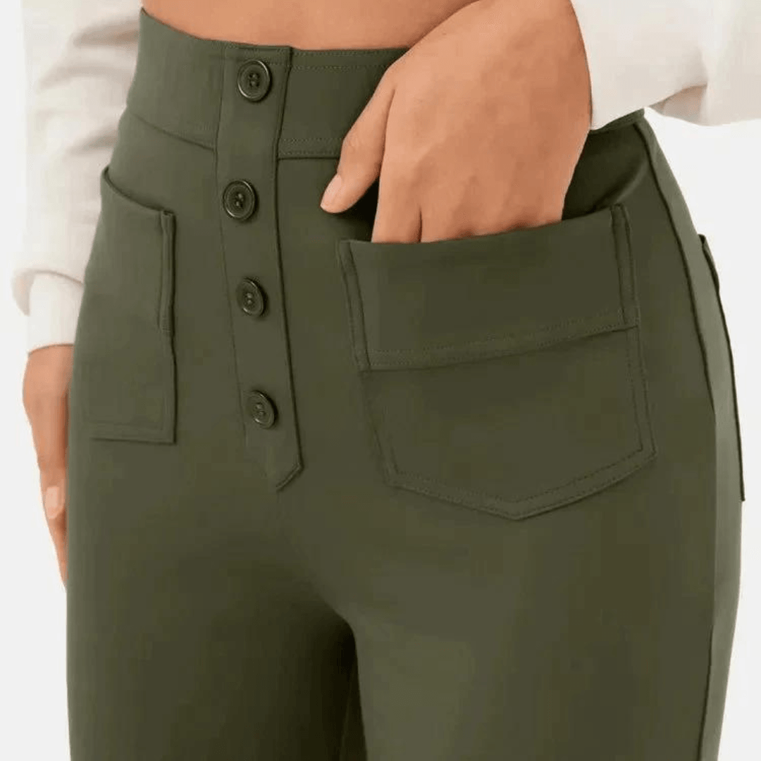 Casual high waist broek