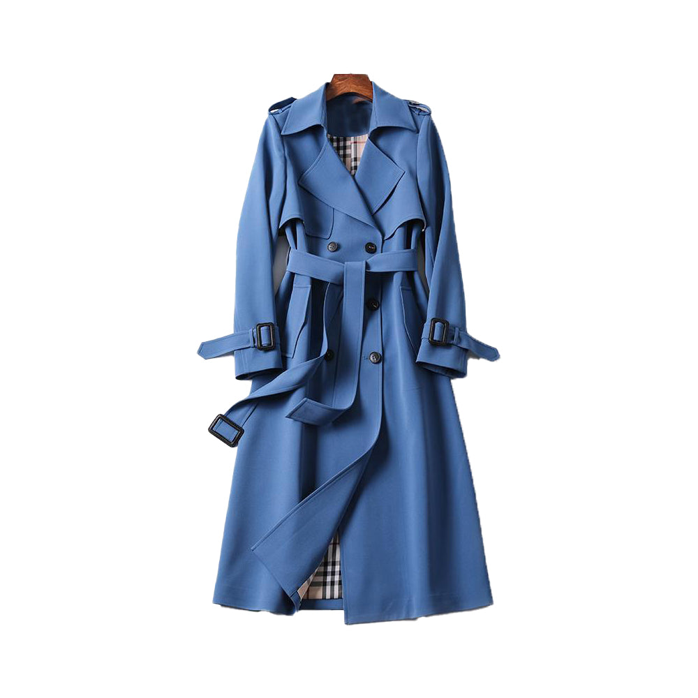 Ladies' trench coat with double row of buttons