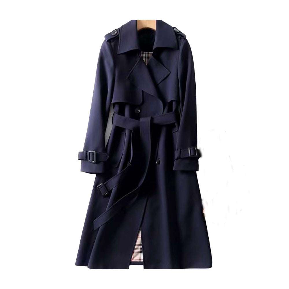 Ladies' trench coat with double row of buttons