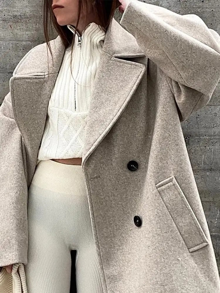 Classic long woollen coat