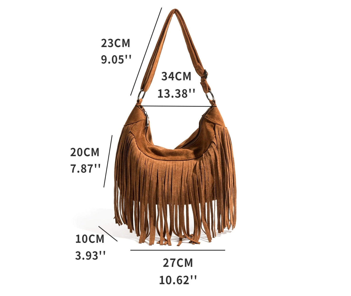 Suede shoulder bag