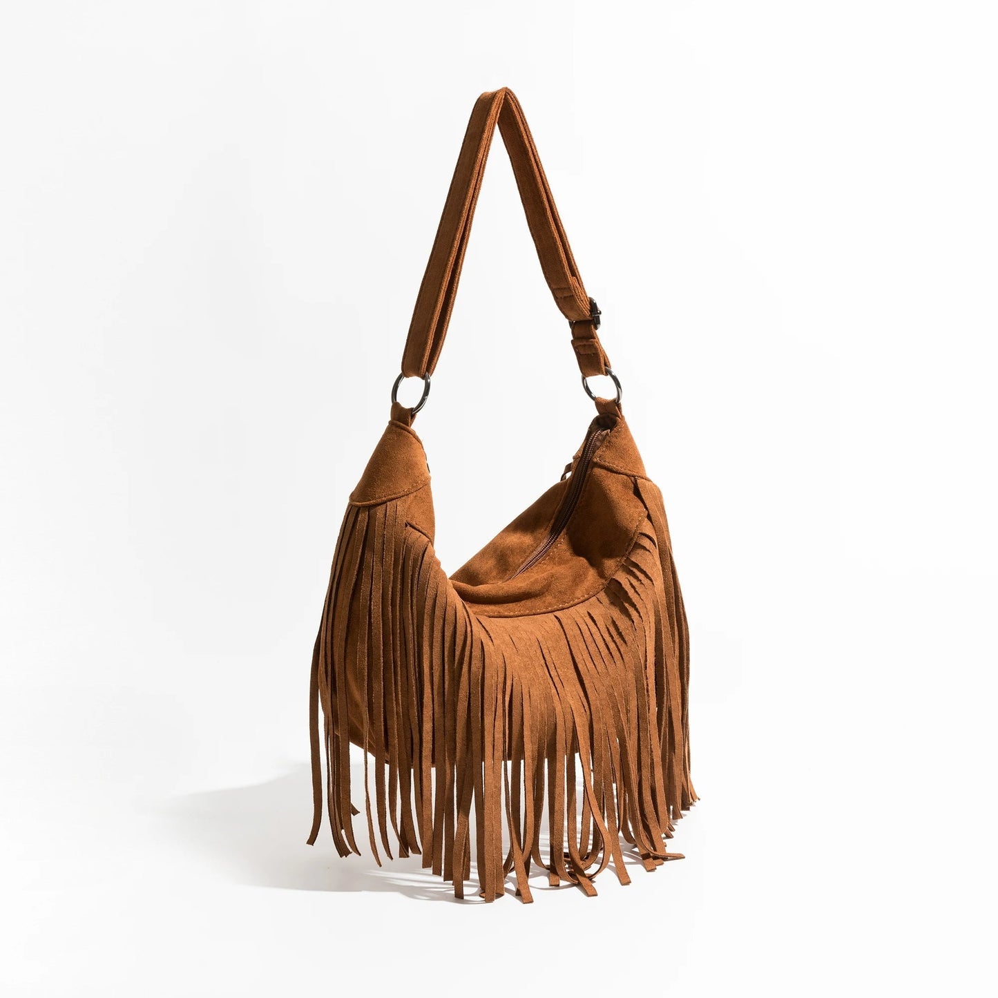 Suede shoulder bag