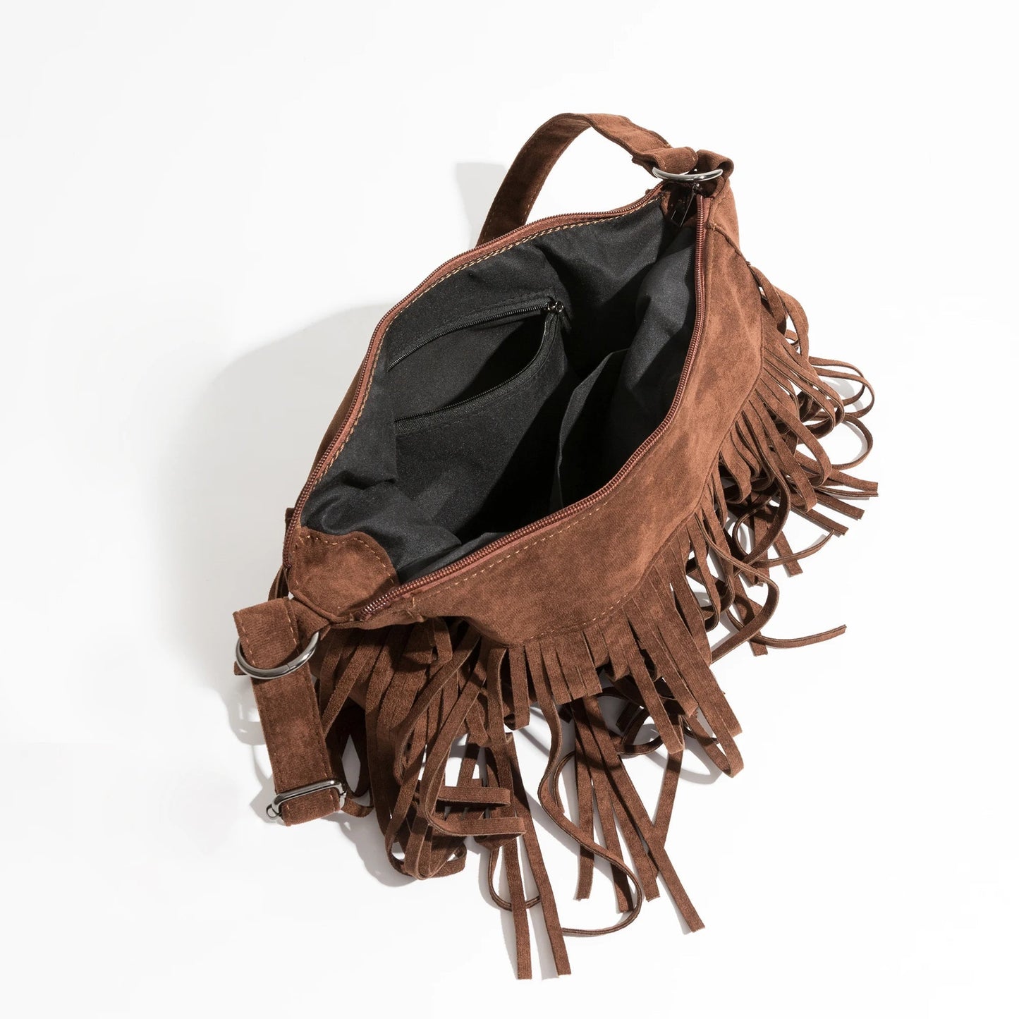 Suede shoulder bag