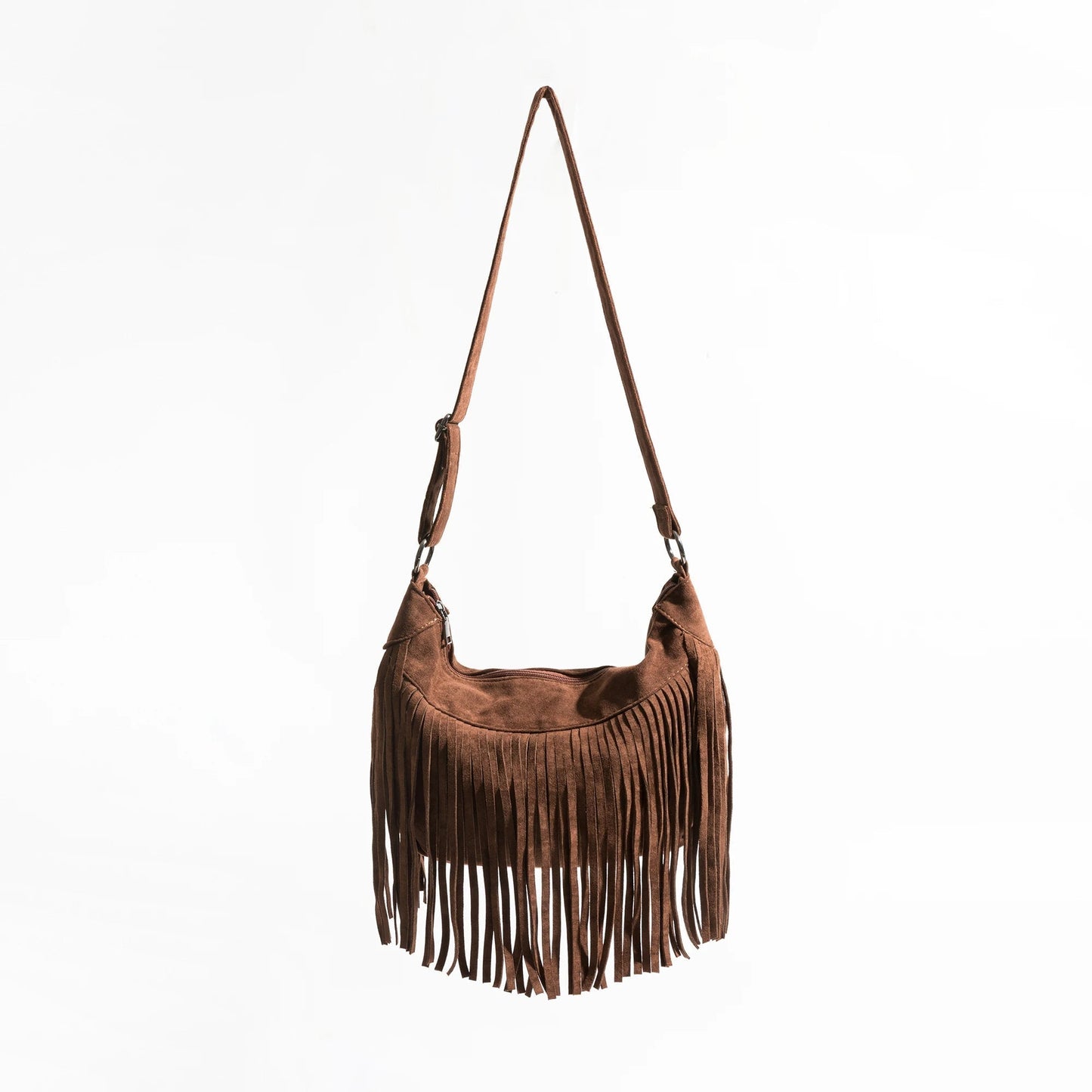 Suede shoulder bag