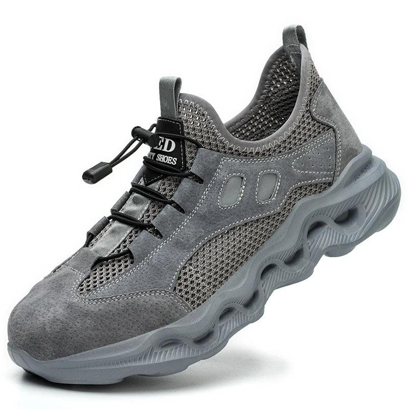 Outdoor trail sneaker with breathable mesh