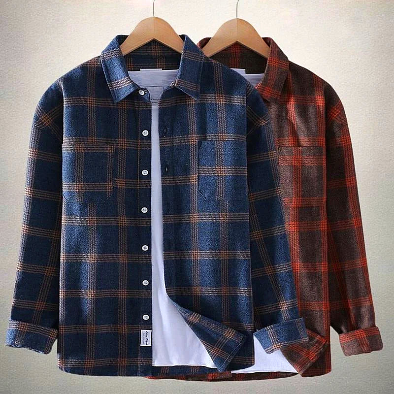 Men - Overshirt - Flannel Checked - Cozy Layering Essential for Style and Versatility