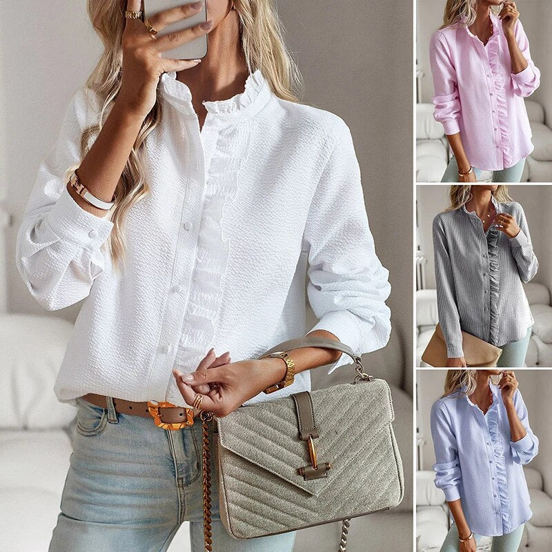 Elegant long sleeve blouse