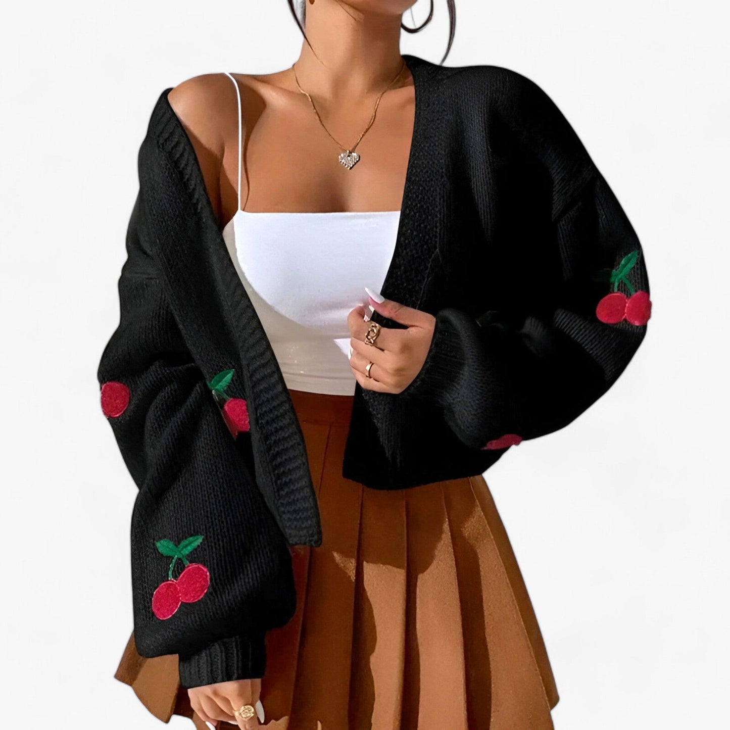 Embroidered Knitted Cardigan