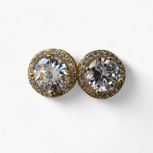 Women's - Round Stud Earrings - Elegant Style - Timeless Sophistication - Perfect Accessory for Any Occasion