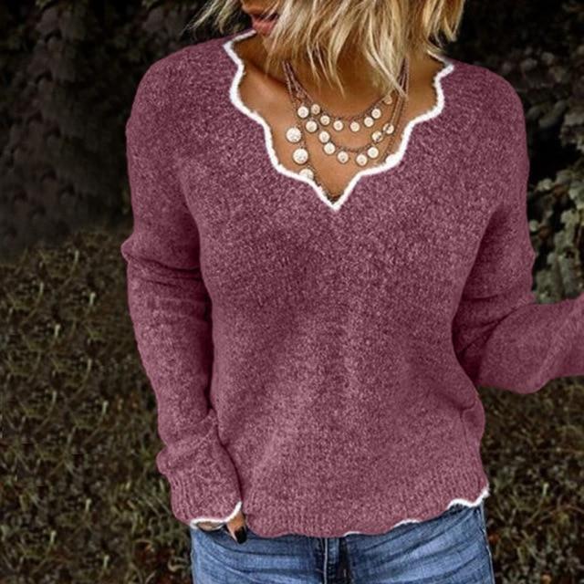 Women's Elegant Jumper - Soft Knit Fabric - Stylish & Comfortable Sweater for All Occasions