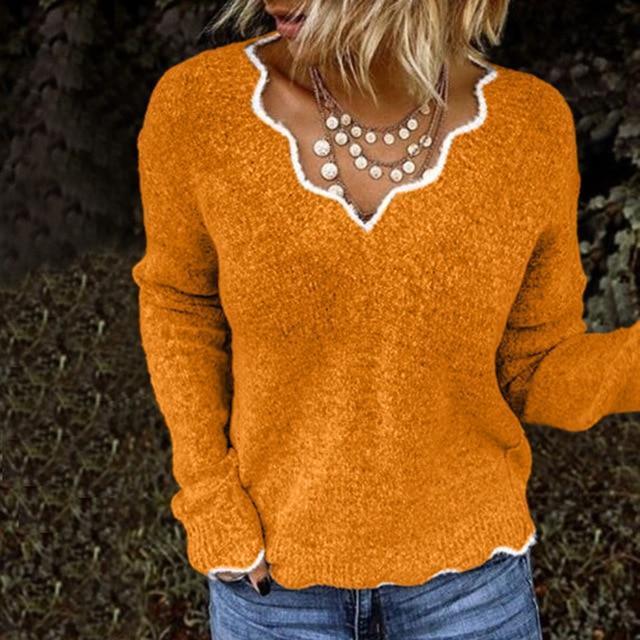 Women's Elegant Jumper - Soft Knit Fabric - Stylish & Comfortable Sweater for All Occasions