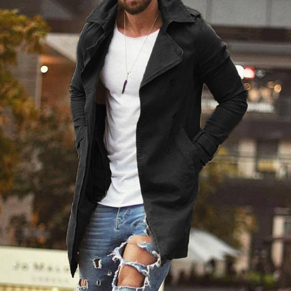 Elegant autumn coat for men