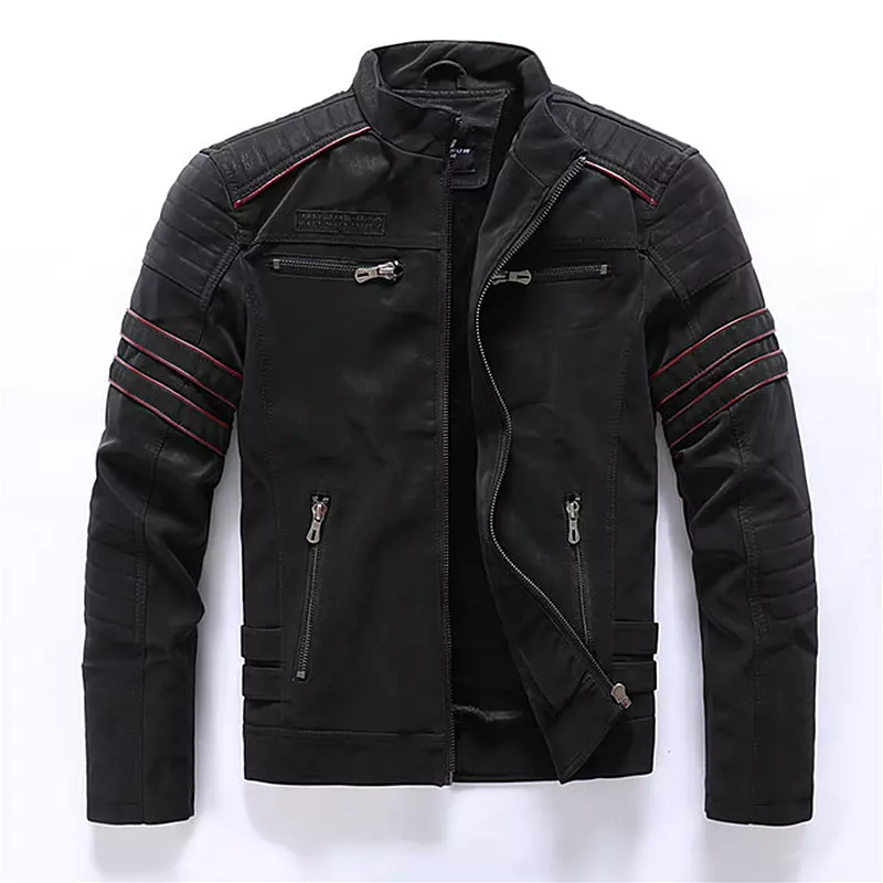 Stylish men's leather jacket