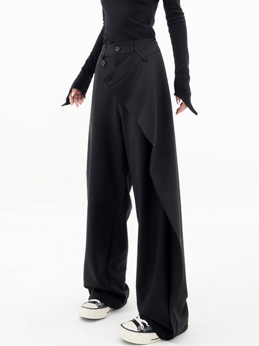 Asymmetric baggy pants