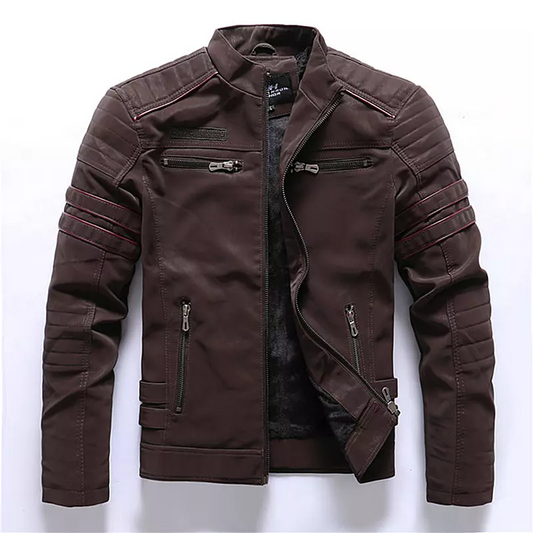 Stylish men's leather jacket