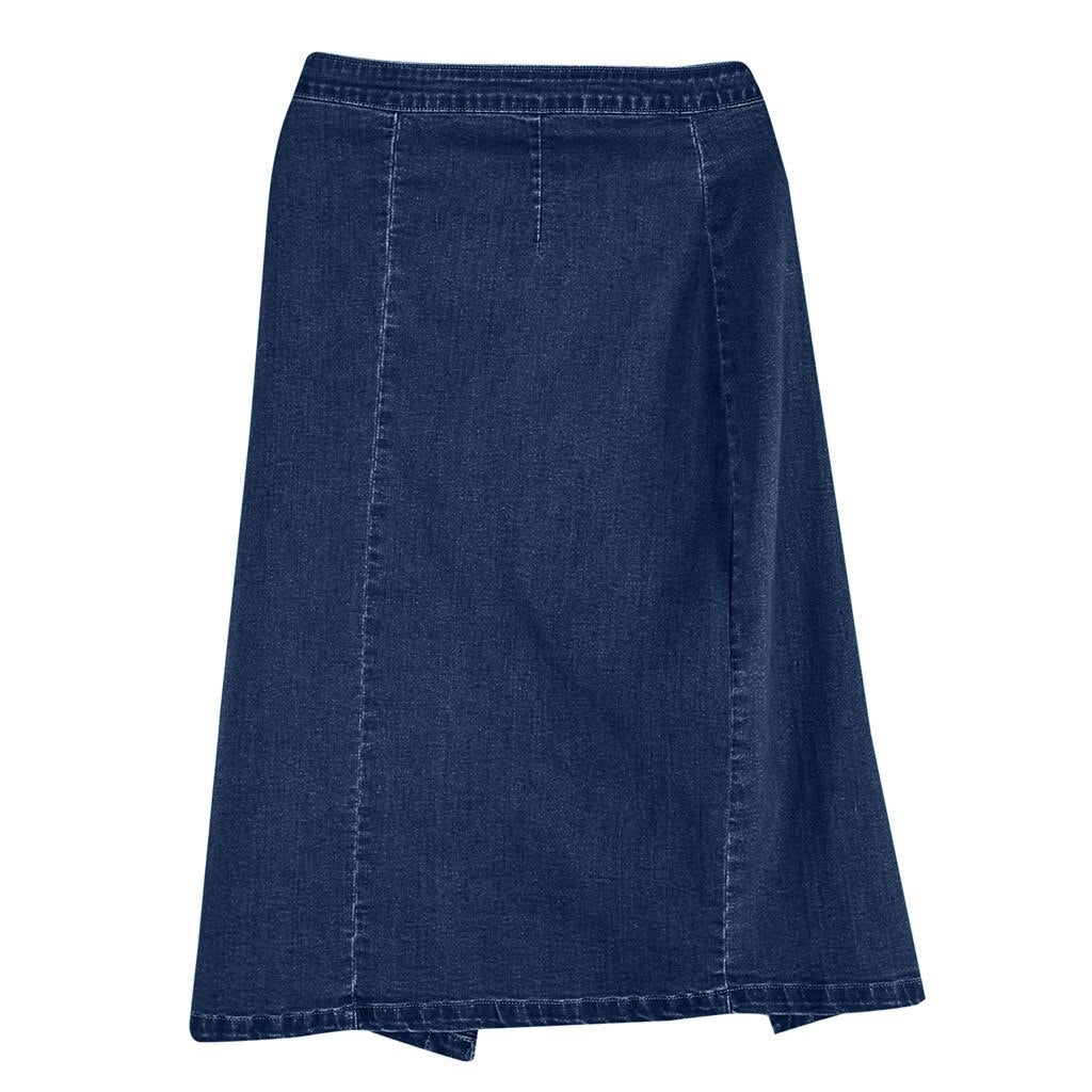 Stylish denim skirt with slit