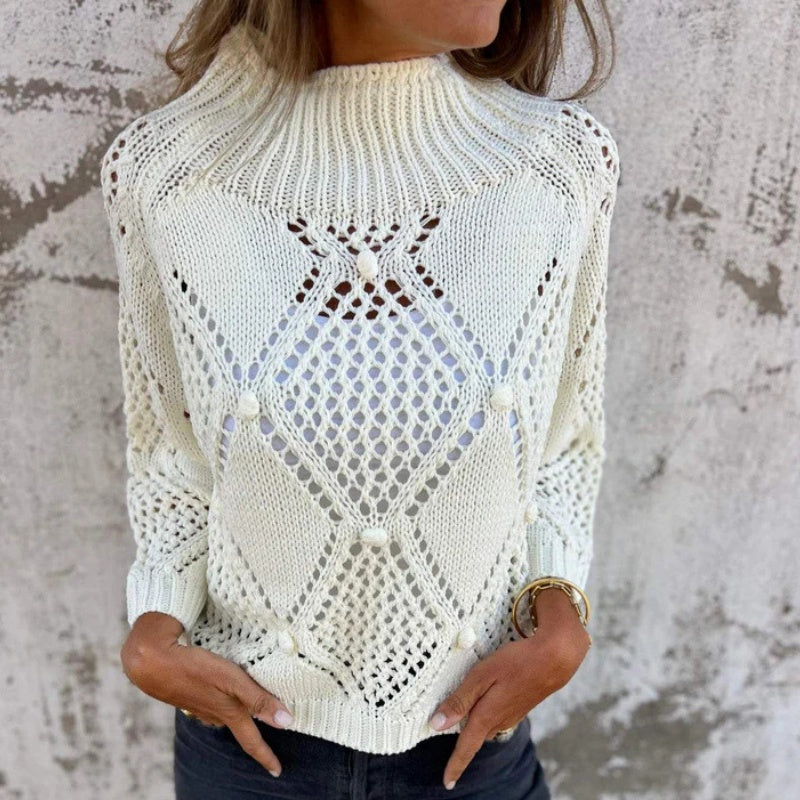 Round neck knitted jumper