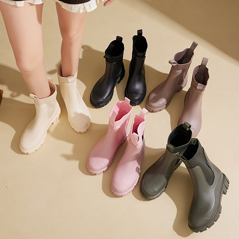 Women - Boots - Thick-Soled Stylish Design - Comfortable Everyday Footwear