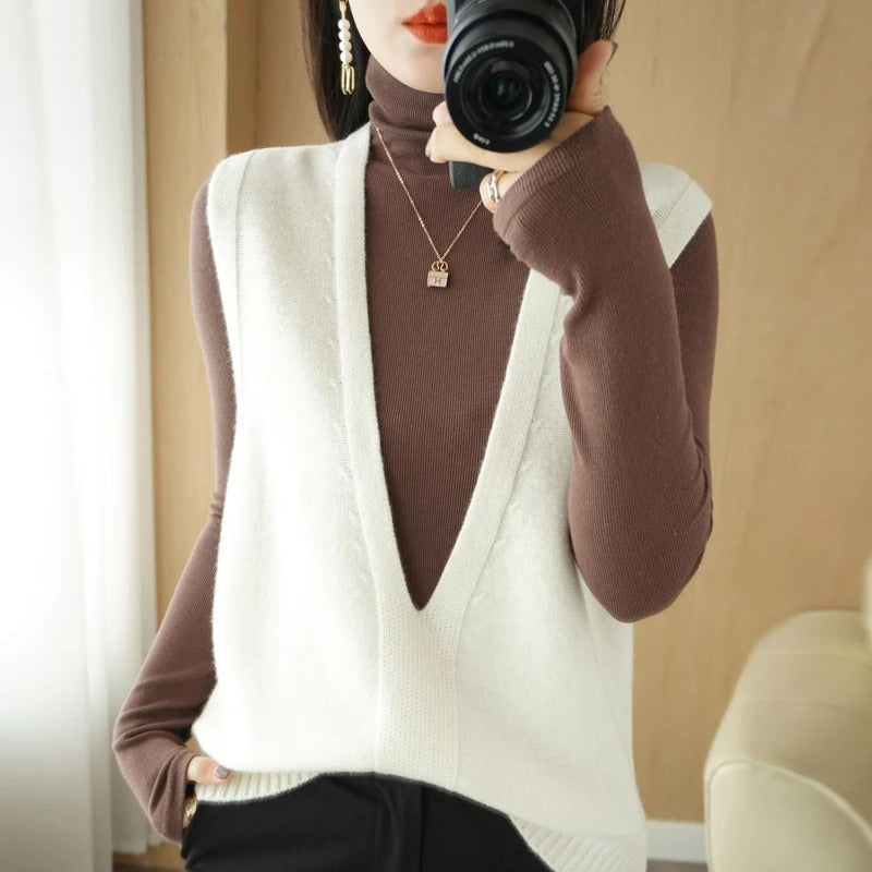 Women - Knitted V-neck Cardigan - Comfortable & Fashionable - Versatile Layering Piece