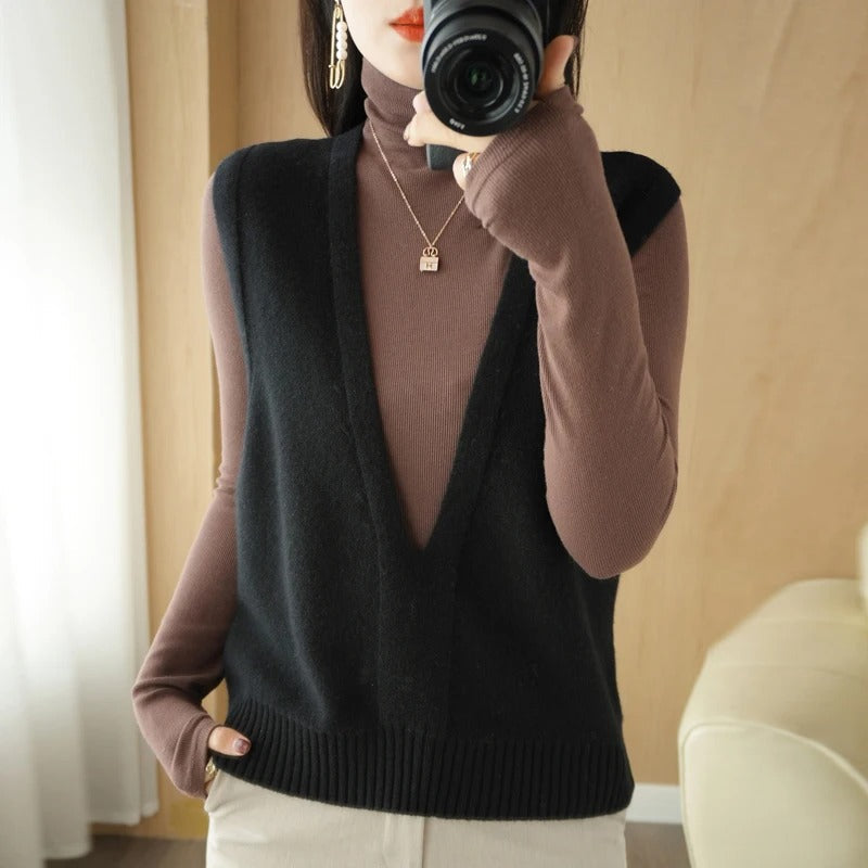 Women - Knitted V-neck Cardigan - Comfortable & Fashionable - Versatile Layering Piece