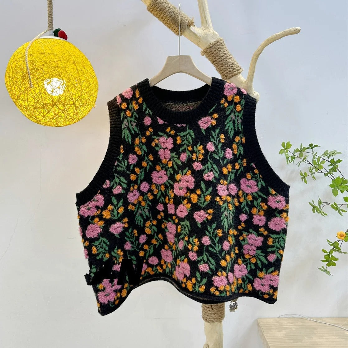 Women’s - Gebreid vest - Met bloemenborduursel - Comfortabel en stijlvol voor elke gelegenheid