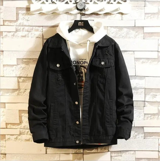 Windproof and lightweight men's denim jackets