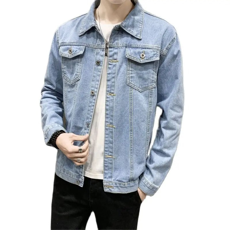 Windproof and lightweight men's denim jackets