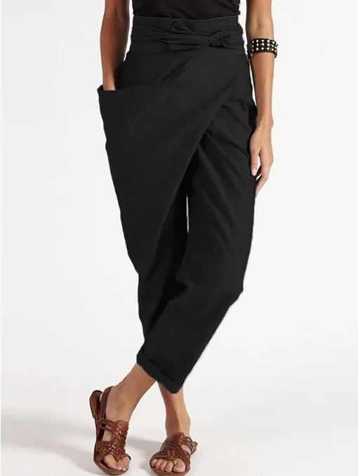 Fashion casual asymmetric trousers