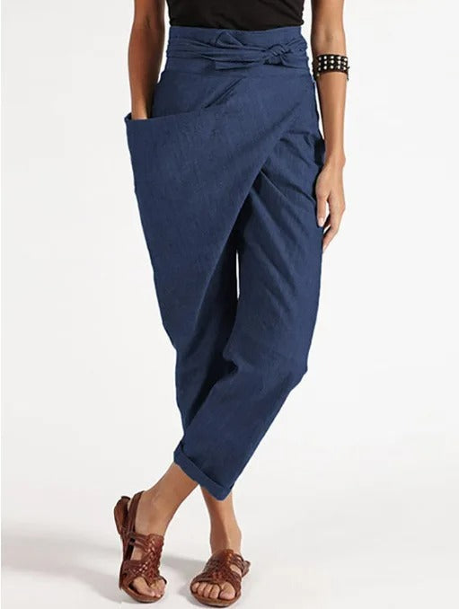 Fashion casual asymmetric trousers